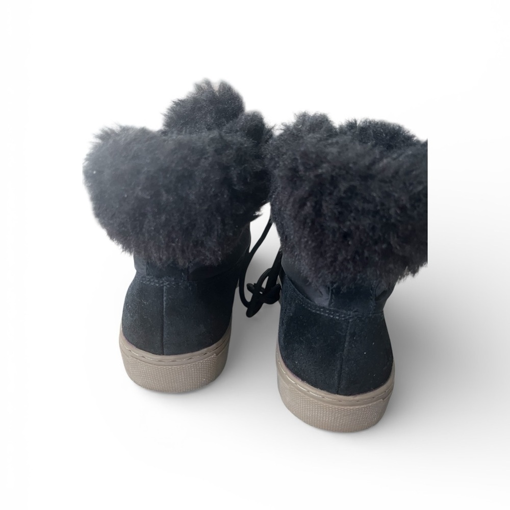 Cougar Black Ankle Boots with Fur Trim - Picture 4 of 10